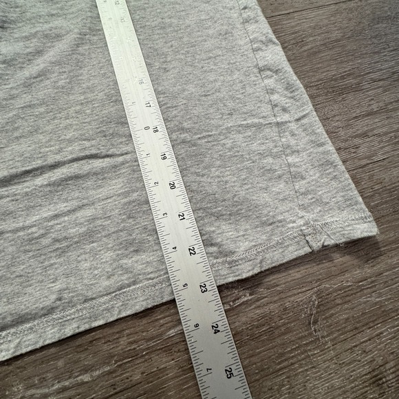 Paige Shirt Womens Medium Gray V Neck Short Sleeve Tee Cotton Blend Lounge Adult - Picture 6 of 8